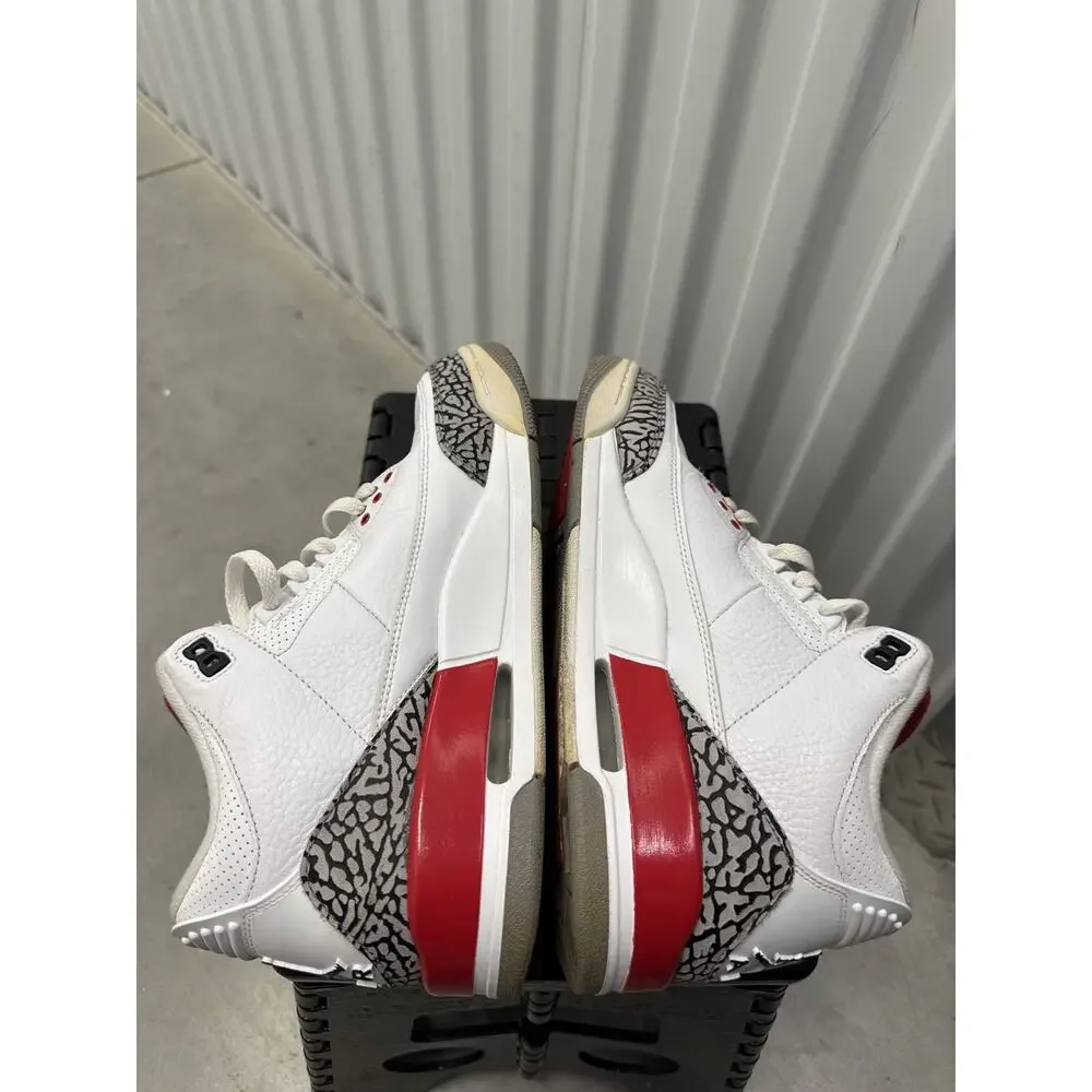 Nike Air Jordan 3 Hall of Fame White Cement 2018 Size 9.5 Men's - 136064-116